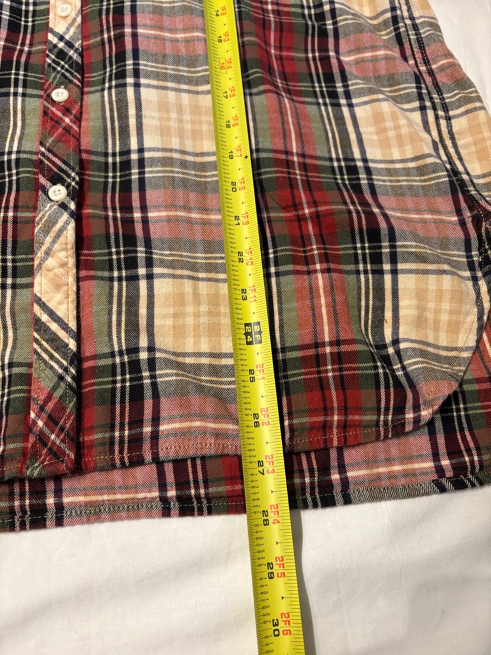 Ralph Lauren Denim & Supply Plaid Button-Up in Red, Black & Green 100%Cotton. - Picture 4 of 9